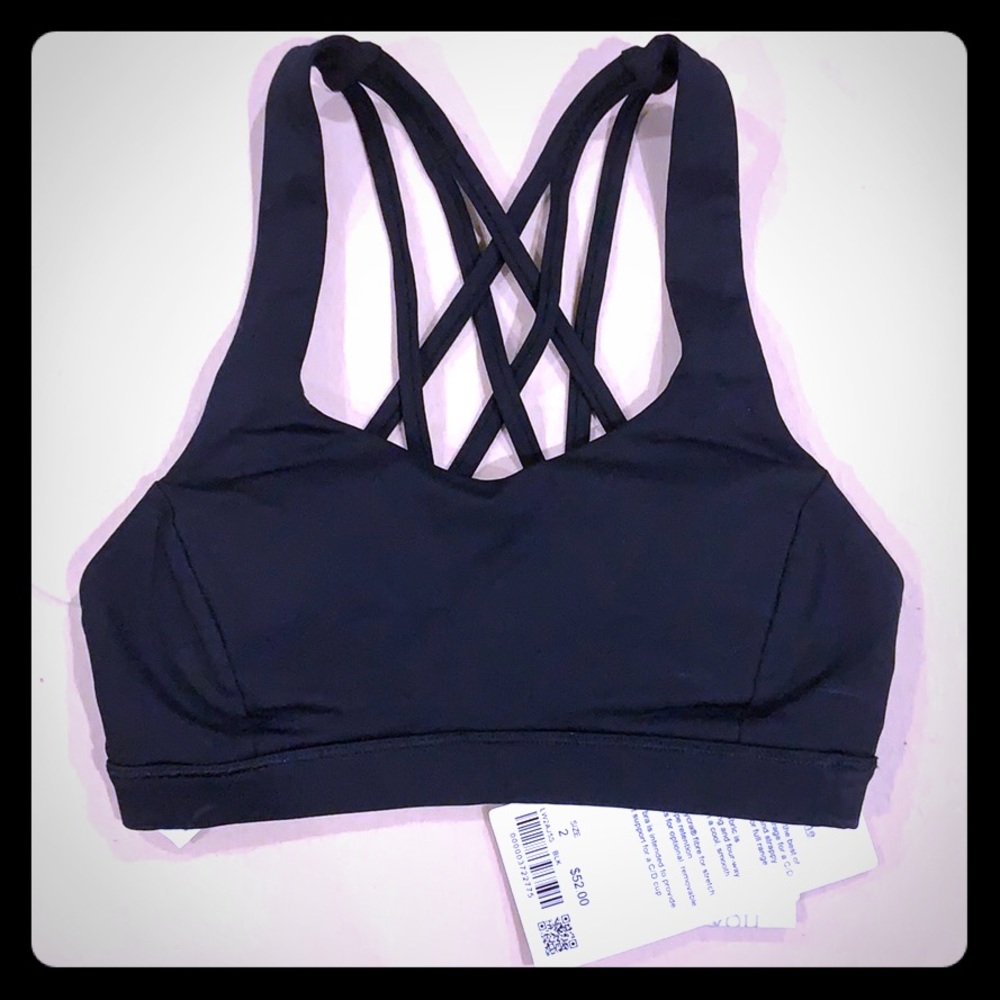 Size 2 lululemon black sports bra